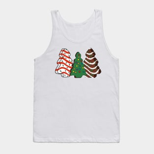 Christmas Treen Snack Cakes and Brownie Tank Top